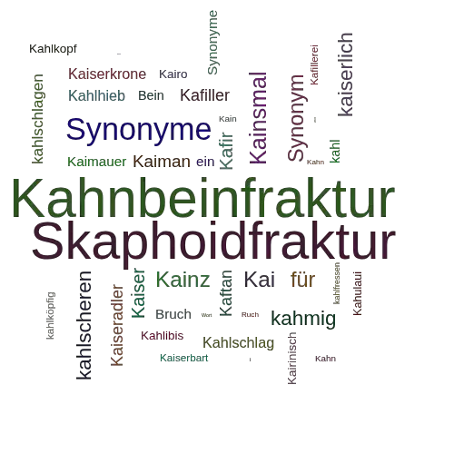 Ein anderes Wort für Kahnbeinbruch - Synonym Kahnbeinbruch