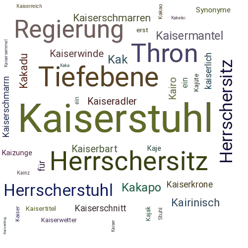 Ein anderes Wort für Kaiserstuhl - Synonym Kaiserstuhl