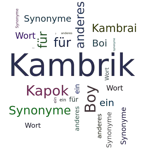 Ein anderes Wort für Kambrik - Synonym Kambrik