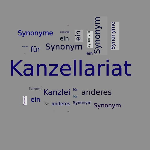 Ein anderes Wort für Kanzellariat - Synonym Kanzellariat