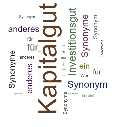 Ein anderes Wort für Kapitalgut - Synonym Kapitalgut