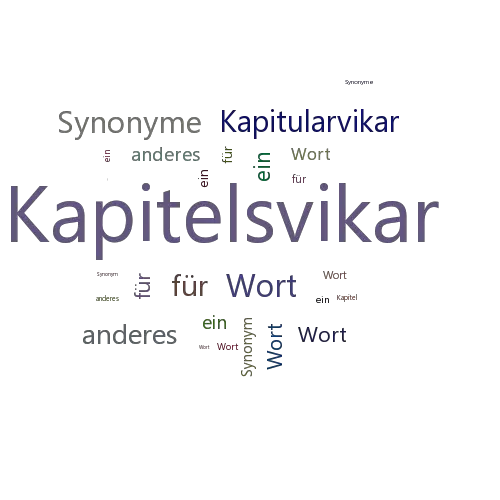 Ein anderes Wort für Kapitelsvikar - Synonym Kapitelsvikar