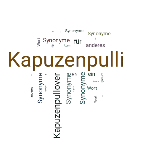 Ein anderes Wort für Kapuzenpulli - Synonym Kapuzenpulli