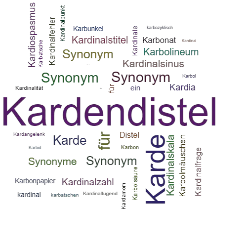 Ein anderes Wort für Kardendistel - Synonym Kardendistel