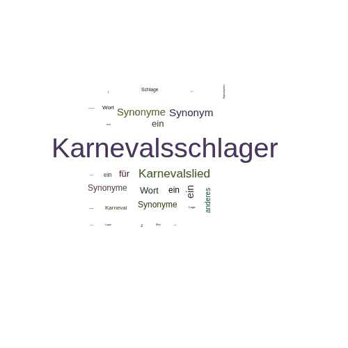 Ein anderes Wort für Karnevalsschlager - Synonym Karnevalsschlager