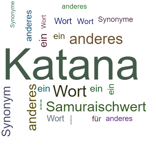 Ein anderes Wort für Katana - Synonym Katana