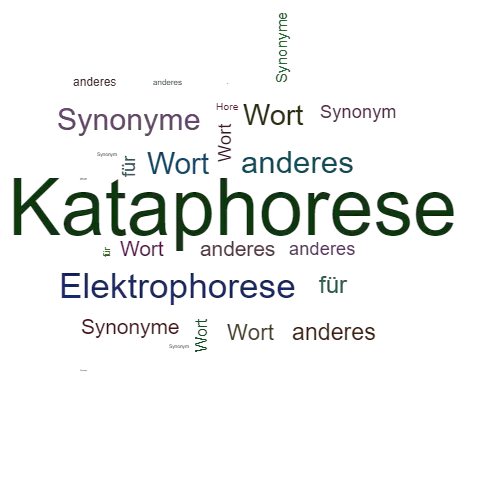 Ein anderes Wort für Kataphorese - Synonym Kataphorese