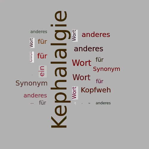 Ein anderes Wort für Kephalalgie - Synonym Kephalalgie