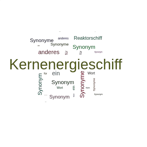 Ein anderes Wort für Kernenergieschiff - Synonym Kernenergieschiff