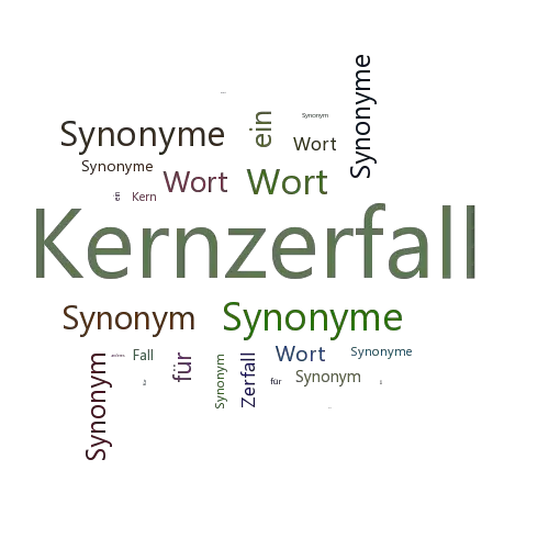 Ein anderes Wort für Kernzerfall - Synonym Kernzerfall