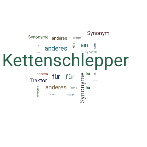 Ein anderes Wort für Kettenschlepper - Synonym Kettenschlepper