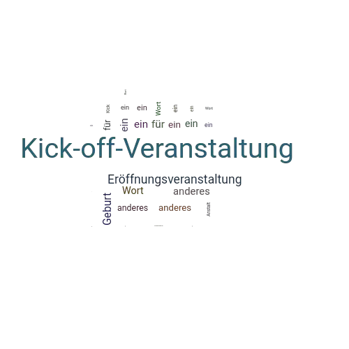 Ein anderes Wort für Kick-off-Veranstaltung - Synonym Kick-off-Veranstaltung