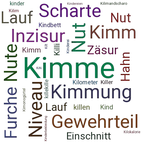 Ein anderes Wort für Kimme - Synonym Kimme