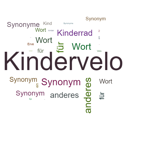 Ein anderes Wort für Kindervelo - Synonym Kindervelo