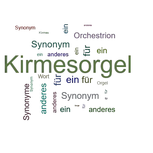 Ein anderes Wort für Kirmesorgel - Synonym Kirmesorgel