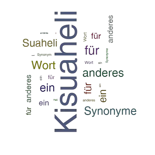 Ein anderes Wort für Kisuaheli - Synonym Kisuaheli