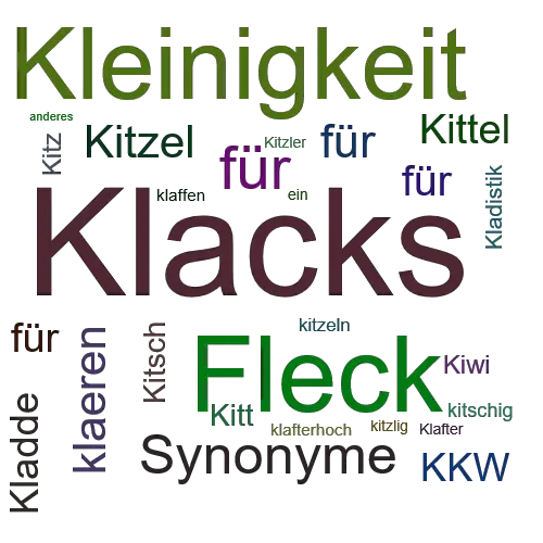 Ein anderes Wort für Klacks - Synonym Klacks