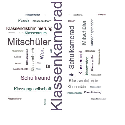 Ein anderes Wort für Klassenkamerad - Synonym Klassenkamerad