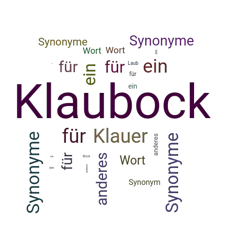 Ein anderes Wort für Klaubock - Synonym Klaubock