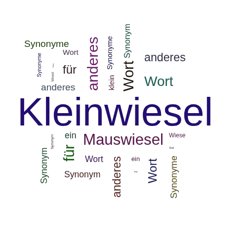 Ein anderes Wort für Kleinwiesel - Synonym Kleinwiesel
