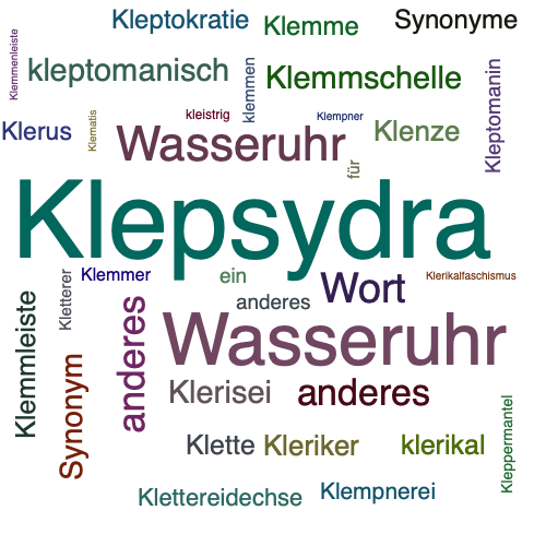 Ein anderes Wort für Klepsydra - Synonym Klepsydra