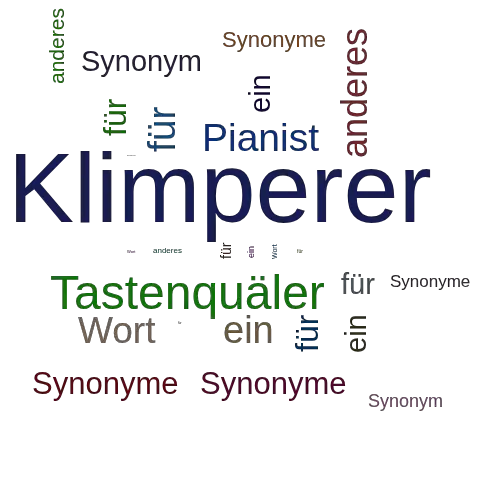 Ein anderes Wort für Klimperer - Synonym Klimperer
