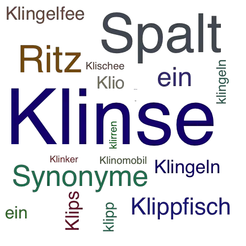 Ein anderes Wort für Klinse - Synonym Klinse