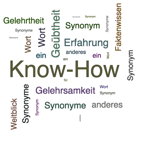 Ein anderes Wort für Know-How - Synonym Know-How
