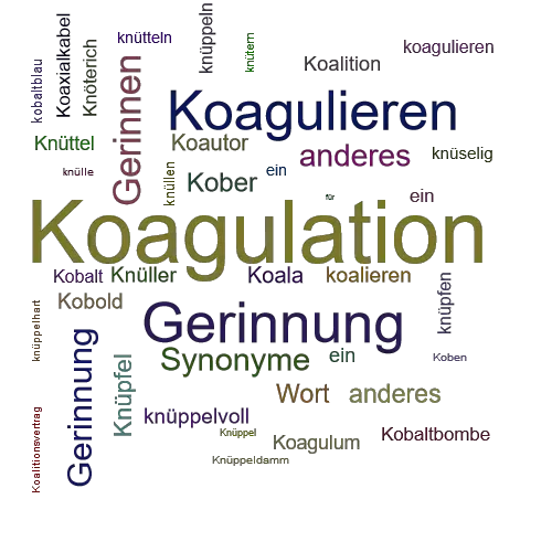 Ein anderes Wort für Koagulation - Synonym Koagulation