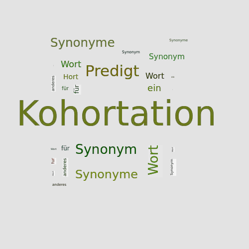 Ein anderes Wort für Kohortation - Synonym Kohortation