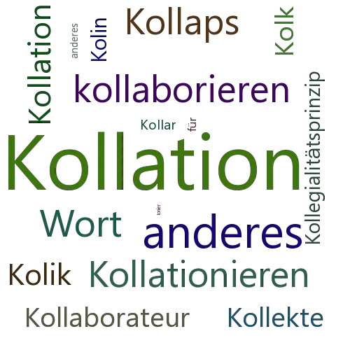 Ein anderes Wort für Kollationierung - Synonym Kollationierung