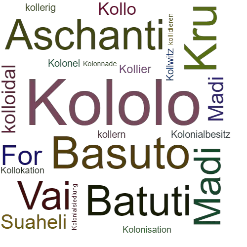 Ein anderes Wort für Kololo - Synonym Kololo