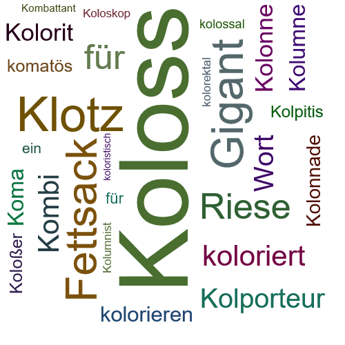Ein anderes Wort für Koloss - Synonym Koloss