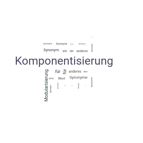 Ein anderes Wort für Komponentisierung - Synonym Komponentisierung