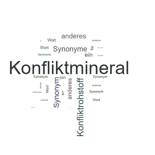 Ein anderes Wort für Konfliktmineral - Synonym Konfliktmineral