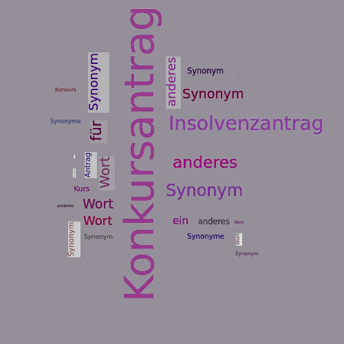 Ein anderes Wort für Konkursantrag - Synonym Konkursantrag
