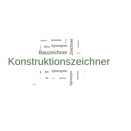 Ein anderes Wort für Konstruktionszeichner - Synonym Konstruktionszeichner