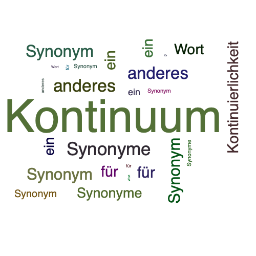 Ein anderes Wort für Kontinuum - Synonym Kontinuum
