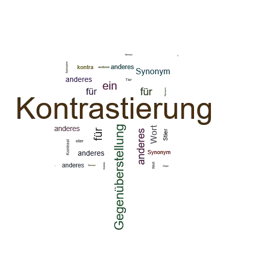 Ein anderes Wort für Kontrastierung - Synonym Kontrastierung