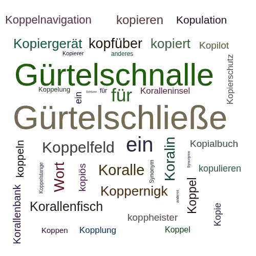 Ein anderes Wort für Koppelschloss - Synonym Koppelschloss