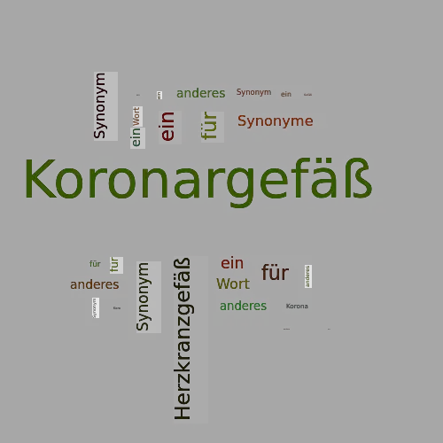 Ein anderes Wort für Koronargefäß - Synonym Koronargefäß