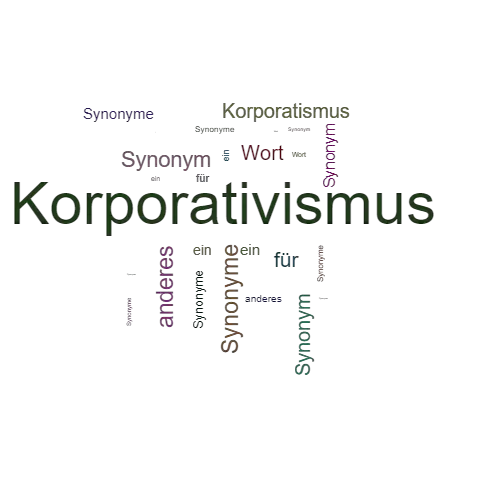 Ein anderes Wort für Korporativismus - Synonym Korporativismus