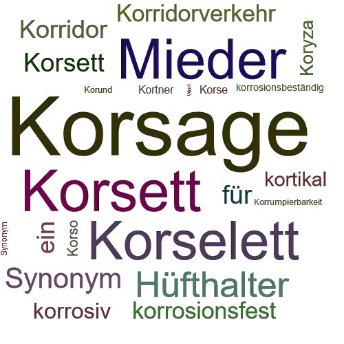 Ein anderes Wort für Korsage - Synonym Korsage