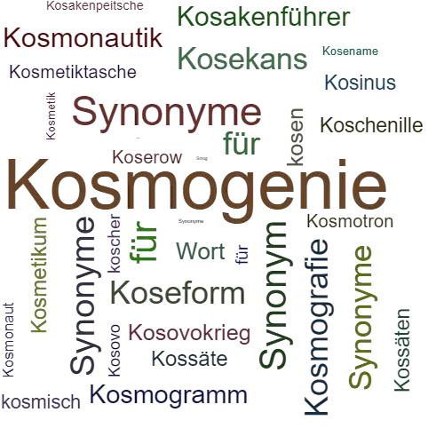 Ein anderes Wort für Kosmogonie - Synonym Kosmogonie