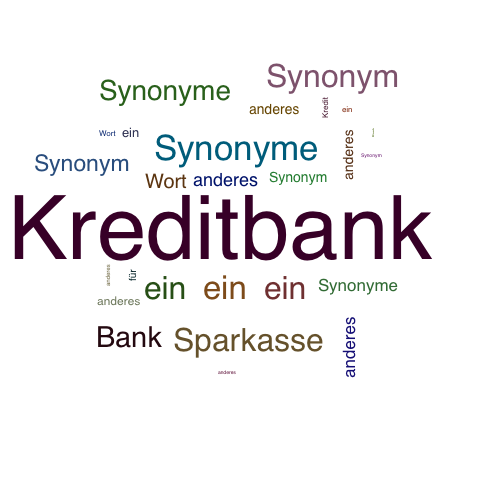 Ein anderes Wort für Kreditbank - Synonym Kreditbank
