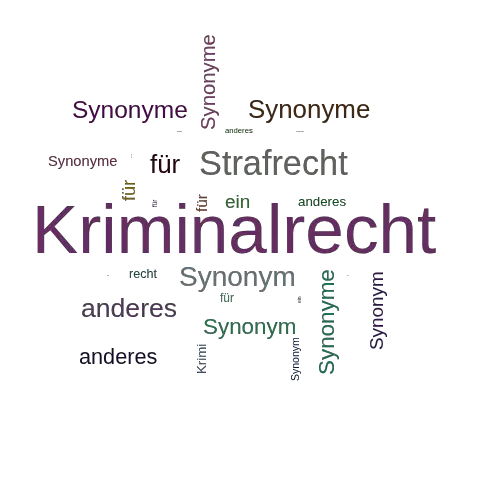 Ein anderes Wort für Kriminalrecht - Synonym Kriminalrecht
