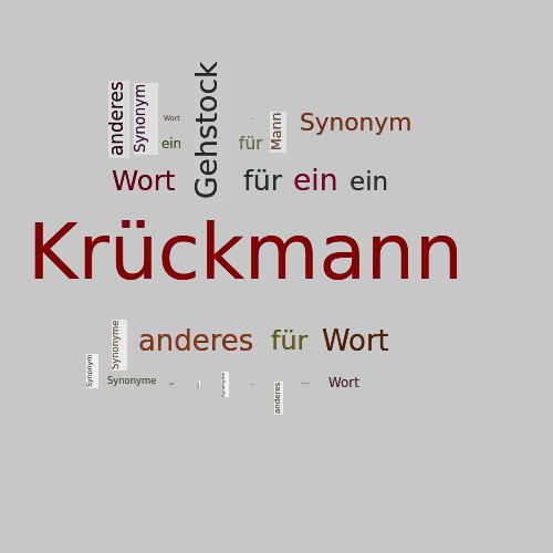 Ein anderes Wort für Krückmann - Synonym Krückmann