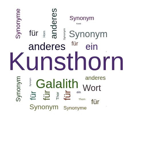 Ein anderes Wort für Kunsthorn - Synonym Kunsthorn