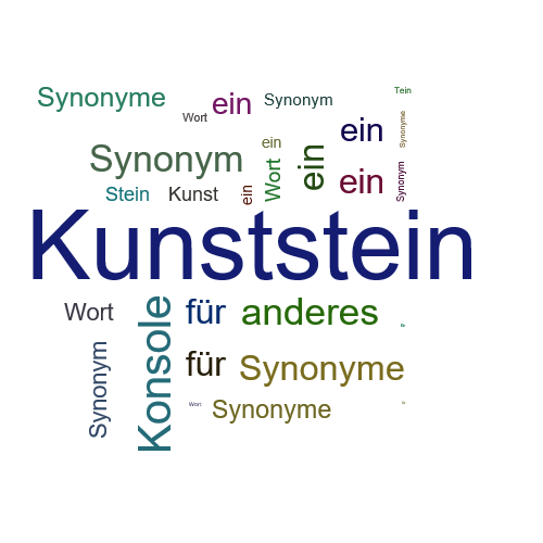 Ein anderes Wort für Kunststein - Synonym Kunststein