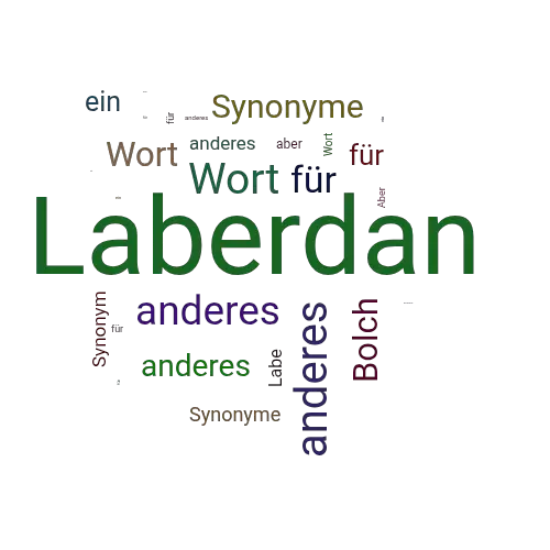 Ein anderes Wort für Laberdan - Synonym Laberdan